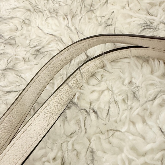 Coach ‘Edie’ Leather Shoulder Bag with Floral Rivets - Chalk - Picture 6 of 11